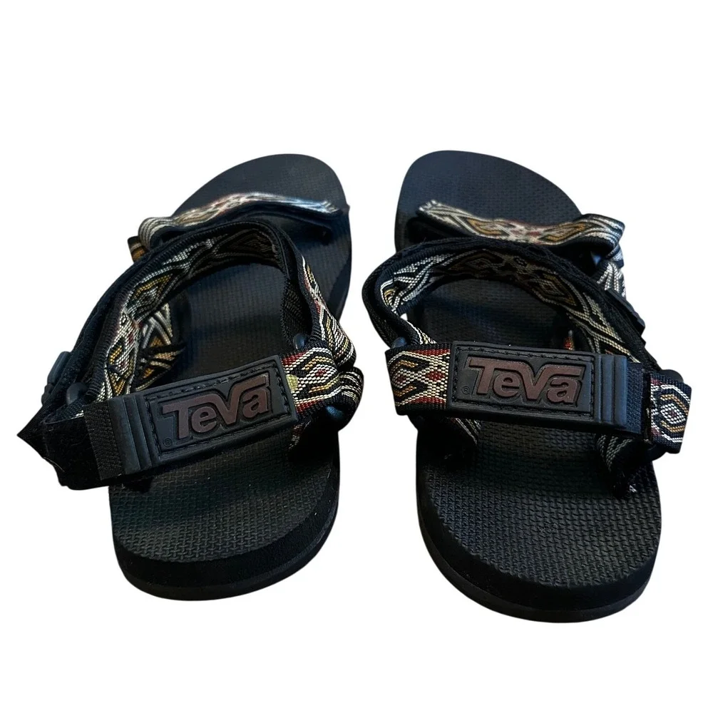 Teva Black With Geometric Aztec‎ Straps Sandals Men's 12